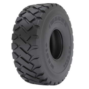MA01+ earthmoving tyre providing superior grip and durability on rugged terrain.
