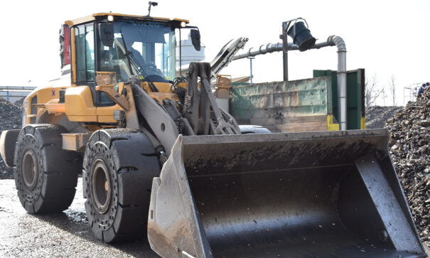 Solid Tyre at a waste recycle operation