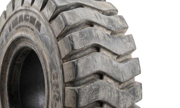 Solid Tyre with Tread Marks